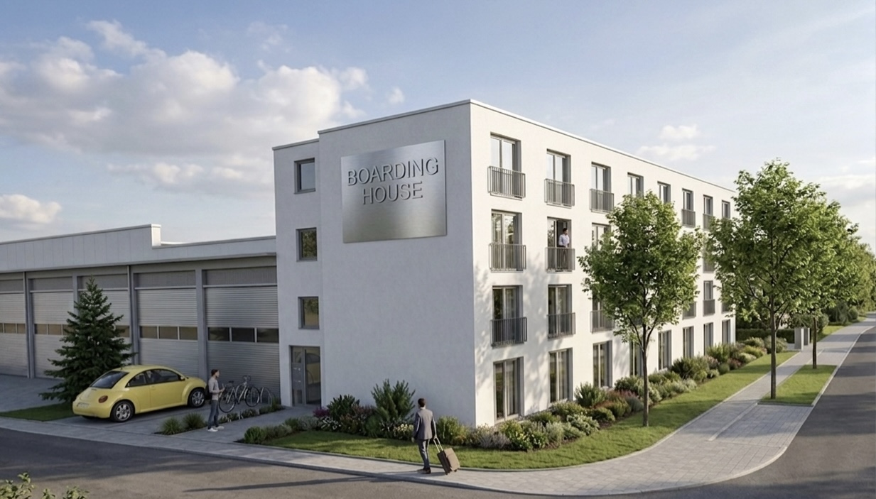 Visualisierung des Boardinghouse Ravensburg in der Jahnstraße 104